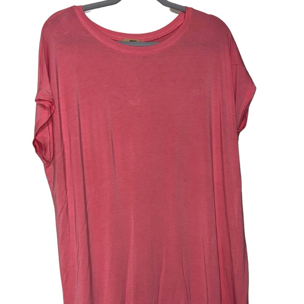 Piko Women's Famous Style Top Short Sleeve Bamboo Top Loose Fit, Size Large